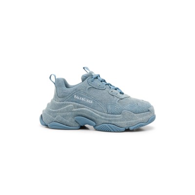BALENCIAGA TRIPLE S WOMEN'S DENIM SNEAKERS 524039W2DEN4000